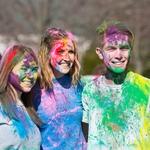 HOLI 2016 three students smiling